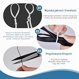Cable Ties, opaski kablowe, opaski kablowe wielokrotnego użytku, 200 sztuk, drut żelazny powlekany tworzywem sztucznym, wszechstronne zastosowanie opaski kablowe do wiązania, mocowania i