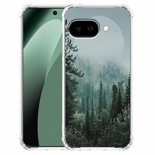 Coque Pixel 10a transparente silicone souple antichoc motif forêt et montagne