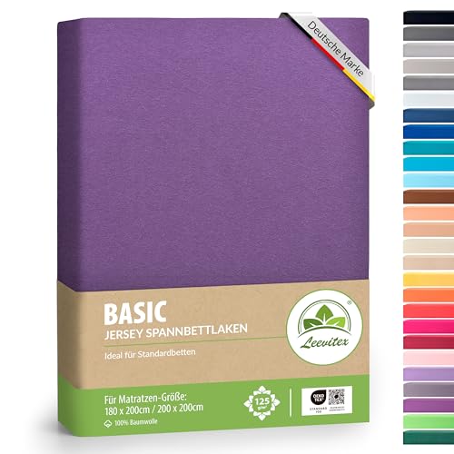 Utopia Bedding - Spannbettlaken 180x200cm - Lila - Gebürstete Polyester-Mikrofaser Spannbetttuch - 35 cm Tiefe Tasche