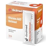 Dealmed A&D Ointment | Diaper Rash Cream for Baby with Vitamins A & D | Moisturizing Skin Protectant | Soothes and Nourishes | Healing Ointment for Dry and Cracked Skin (144 Packets/Box, Pack of 1)