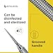 Staleks Pro Cosmetology Double-Ended Tool Expert 21 Type 4 – Large-Hole Uno Spoon & Vidal Needle – Stainless Steel Blackhead Remover – Pimple Extractor Tool