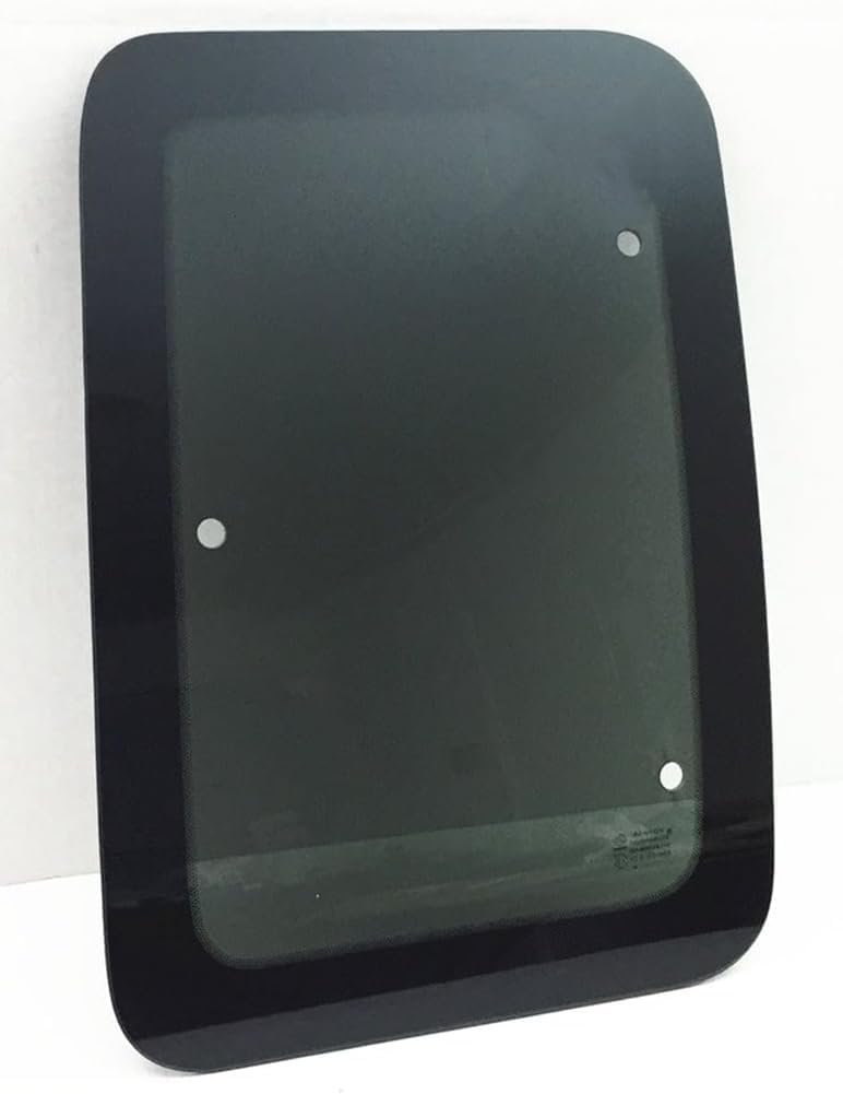 Movable Passenger/Right Side Rear Access Door Quarter Window Glass Privacy Replacement for Ford F250HD F350 1999 / F250 F350 F650 F750 2000-2016 / F450 F550 2003-2016 2-Door Super Cab