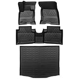 Floor Mats & Cargo Liner Set Custom Fit for Ford Escape Hybrid 2020-2025 All Weather Protection for Car Mats Anti-Slip TPE Odorless Floor Liners Ford Escape Hybrid Accessories Waterproof Trunk Mat
