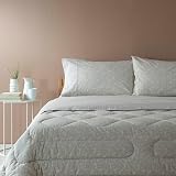 Zucchi Bettwäsche für Einzelbett, aus warmer Baumwolle, 90 x 200 cm, Farbe Beige, Art. Fresia
