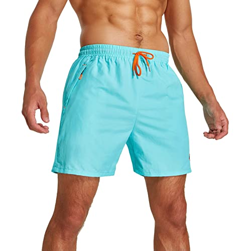 JustSun Badeshorts Herren Badehose Männer Schwimmhose Schnelltrocknend Boardshorts Strandshorts Beachshorts mit Reissver...