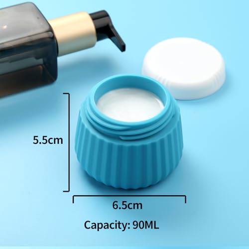 Image of Mrsdry Travel Bottles for Toiletries 8 Pack, TSA Approved 3 oz Travel Containers with Clear Bag, Leak Proof Silicone Squeezable Essentials Jars