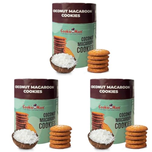 Image of CookieMan Premium Coconut Cookies - 200g | Soft & Delicious Biscuits, Ideal for Gifting & Enjoying Anytime | Bakery styled Coconut Rich Biscuits | Perfect for Snack (Pack of 3)