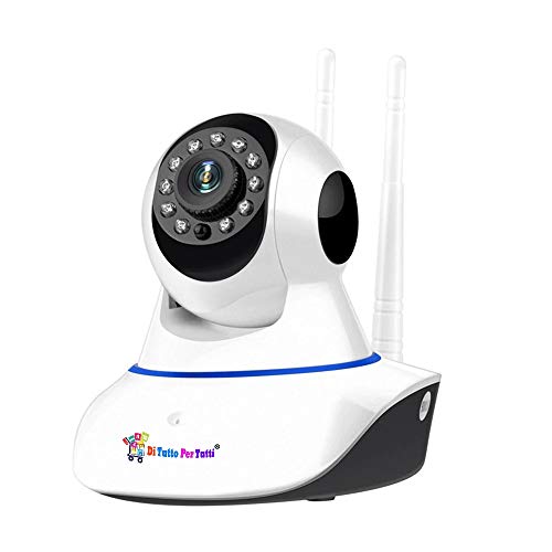 Di Tutto Per Tutti® Ip Camera 2 Antenne | WIFI | LAN | SD | Motorizzata HD 720p Onvif Infrarossi...