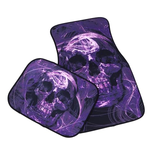 Tapis de sol tête de mort voiture violet : protégez et masquez l'usure de l'habitacle