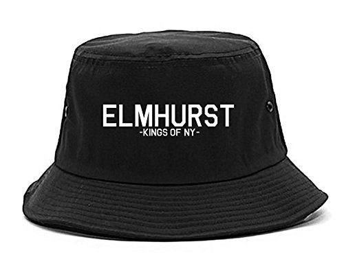 Elmhurst Queens New York Mens Bucket Hat Black
