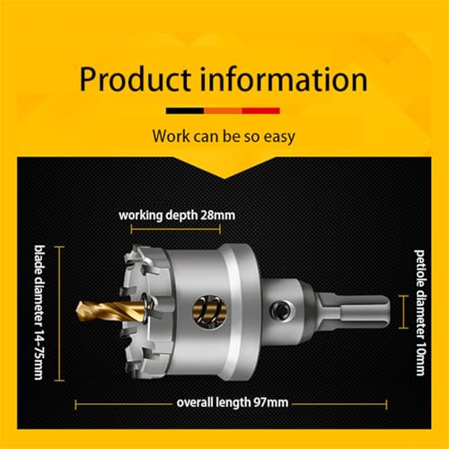 Juego de brocas de 17 mm para acero inoxidable y más miniatura 3