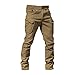 OIOLOYJM Military Cargo Pants for Men Hiking Relaxed Fit Work Waterproof Stretch Tactical Lightweight Outdoor Travel Pant Brown L