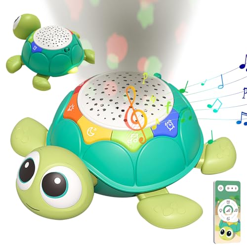 Jouet musical bébé avec projecteur turtle pour éveil sensoriel des petits - 2