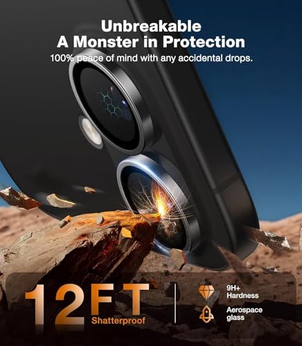 Image of Premium Camera Lens Protector Compatible For iPhone 16 (Black) Camera Lens Protector - 9H Tempered Glass, Military-Grade Anti-Scratch, Case-Friendly, Easy Install Frame