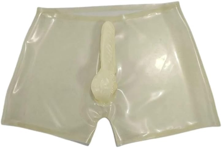 Latex Boxer Shorts Transparent with Penis Sheath, Latex Underwear Men, Exotic Pants Shorts Men, Briefs Fetish Cosplay