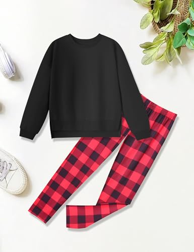 Image of Girl Clothes Sweatshirt Pullover Leggings Tracksuits Outfit 2PC Girls Clothes Size 6-14