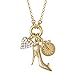 Disney Princess Cinderella Yellow Gold Plated 3D Cubic Zirconia 18" Charm Necklace, Officially Licensed