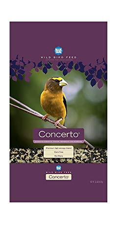 Blue Seal Concerto Wild Bird Seed | Premium High-Energy Blend | No Fillers, Corn-Free | Attracts a Wide Variety of Wild Outside Birds | Convenient Shell-Free Mix | Made in USA | 8 Pound Bag