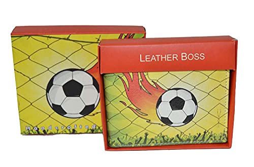 Leatherboss PU Leather Soccer Sports Printed Credit Card Cash Holder Wallet2