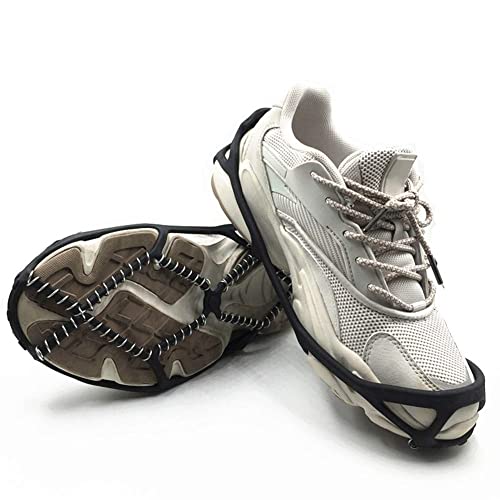 Dioche Schuhspikes Anti Rutsch Steigeisen, Schnee rutschfeste Spikes Griffe Bergsteigen Schuhe EIS Traktion Stollen Cover