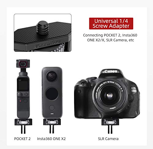 AODIAN Adaptador de metal 1/4 para Sunnylife, adaptador de liga de alumínio giratório 360 adequado p