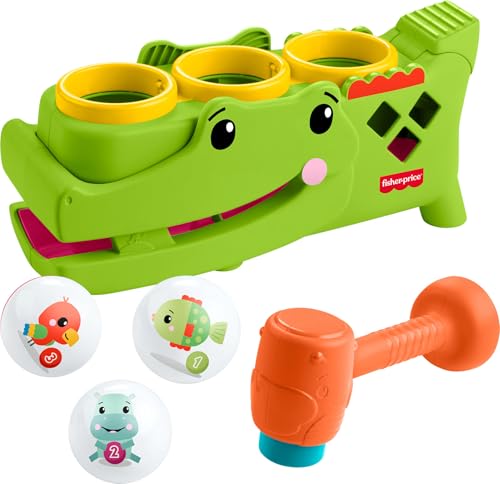 Image of Fisher-Price Sit & Tap Rolligator, Baby Toy | Crawling Activity, Pounding Hammer & 3 Balls, Developmental Play for Infants Ages 9+ Months