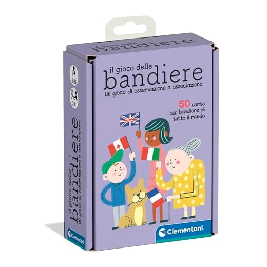 Clementoni-Il Gioco delle Bandiere Carte, Multicolore, 16564, 6-99 anni