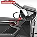 BETTERHUMZ Car Door Pull Handle Bowl Panel Trim Compatible with Audi A3 8Y S3 RS3 Sportback 2021-2025 Carbon Fiber Sticker Interior Tuning Accessories (Silver)