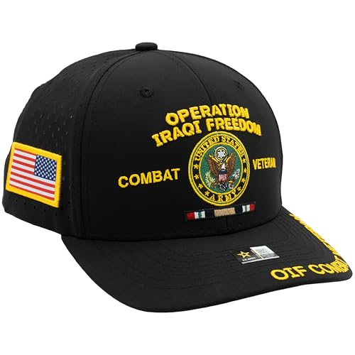 Image of Operation Iraqi Freedom Veteran Hat for Men Official Licensed US Army OIF Combat Veterans Adjustable Cap