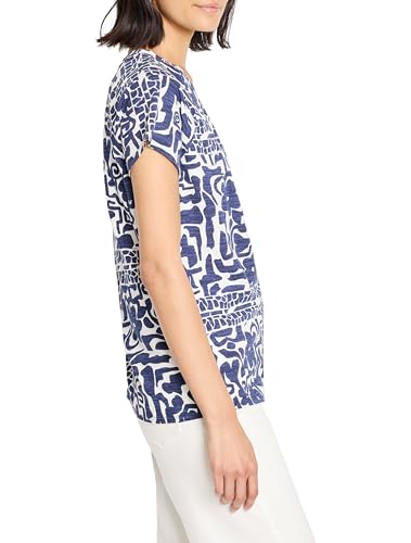 NIC+ZOE Women's Floret Blues Crew Neck Tee2