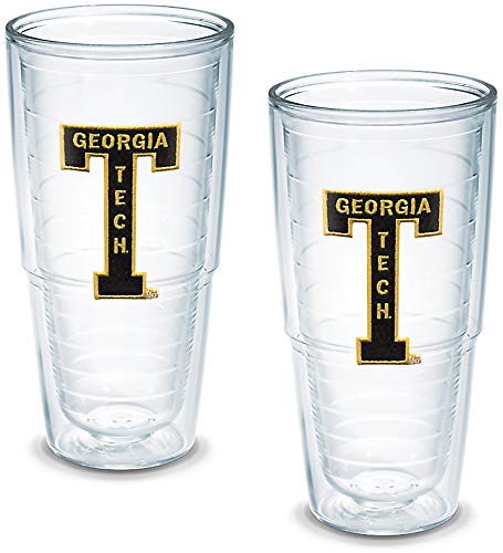 Tervis Georgia Tech Vault Emblem Tumbler, Set of 2, 24 oz, Clear