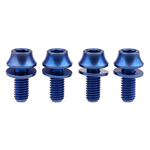 Image of Titanium M5x12mm with Washer Bicycle Water Bottle Cage Bolt 4 Pack