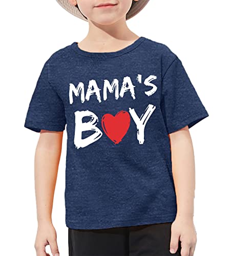 Image of VVNTY Valentines Shirts Toddler Boys Love Heart Graphic Tee Funny Letter Print Tops