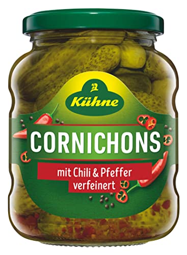 Kühne Cornichons Chili & Pfeffer, 370ml