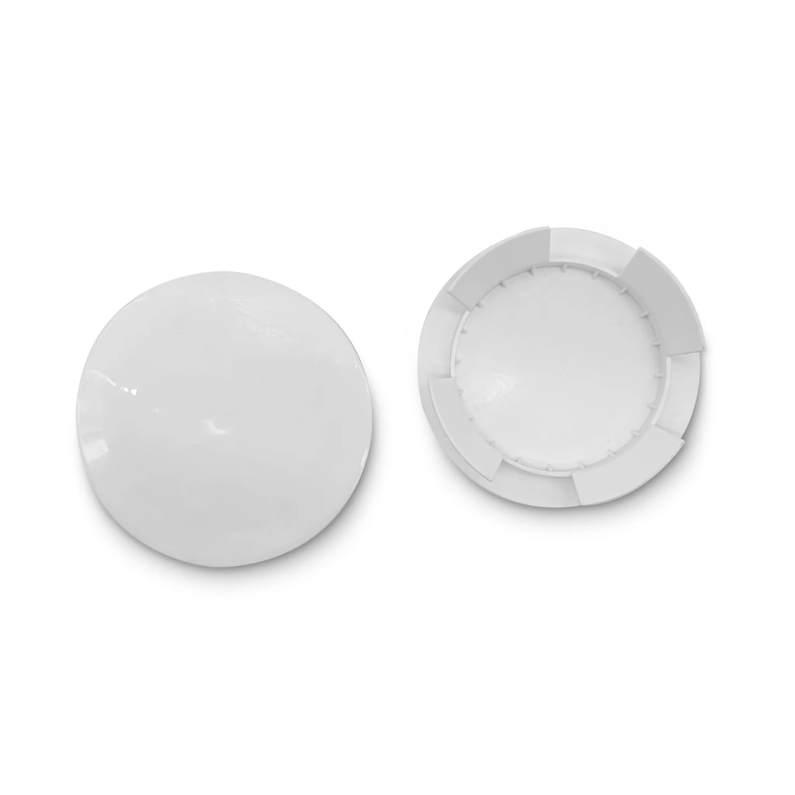 HARDSTONE Universal Wall Hung Commode Side Hole Caps | 2 Piece Circular Toilet Bolt Cover Set | Glossy White Plastic Caps for Ceramic Wall Hung Western Commodes |Size 9.5 CM Round Diameter