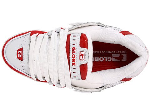Image of Globe Men's Sabre Skate Shoe,White /Red,9.5 D(M) US