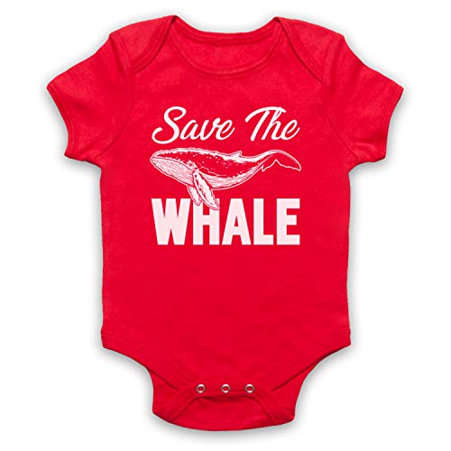 Bébé Barboteuse Save The Whale Body Coton Manches Courtes Imprimé Slogan Protest