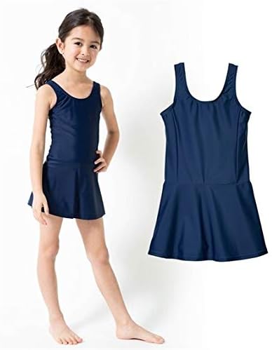 Amazon Nissen ニッセン スクール 水着 Aライン ワンピース 水着 女の子 女の子 キッズ 紺 165 水着 通販