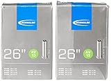 schwalbe airmax pro test Pack 2 unidades SCHWALBE MTB 26\" x 1.50-2.50, Schrader (Gorda) 40mm, AV13 Cámara de Aire, Pack de 2, Unisex Adulto, Negro, 26\'\'