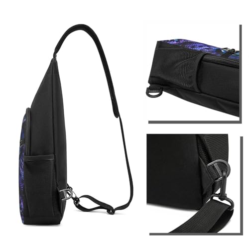 Mochila cruzada tipo sling negra para hombre y mujer miniatura 4