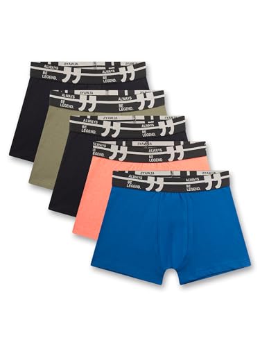 Sanetta Jungen Hipshorts (5er-Pack) blau, olivgrün & Koralle | Hochwertige und nachhaltige Unterhose für Jungen aus Baumwoll-Mix.