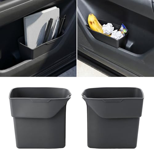 Neepiar 2PCS Door Side Trash Can Compatible with 2023 2024 2025 2026 Honda CRV Garbage Bin Storage Box Trash Bin Tray Silicone Material and Waterproof Interior Accessories