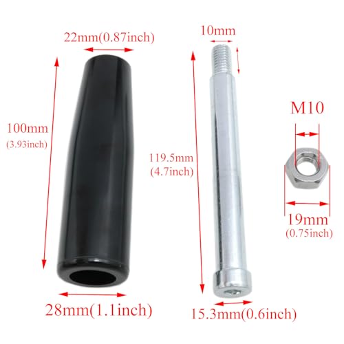 Image of Revolving Handle Lathe Hand Handle Trailer Jack Handle M10 Threaded Handle Crank Hand Wheel with Nuts 1pcs