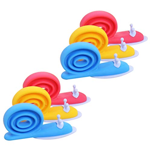 BESPORTBLE Topes de Puerta de Goma de 6 Uds Tope de Puerta de Caracol Decorativo Tope de Puerta de Animal de Dibujos Animados Proyector de Pared para El Hogar Cocina Dormitorio Sala de Estar