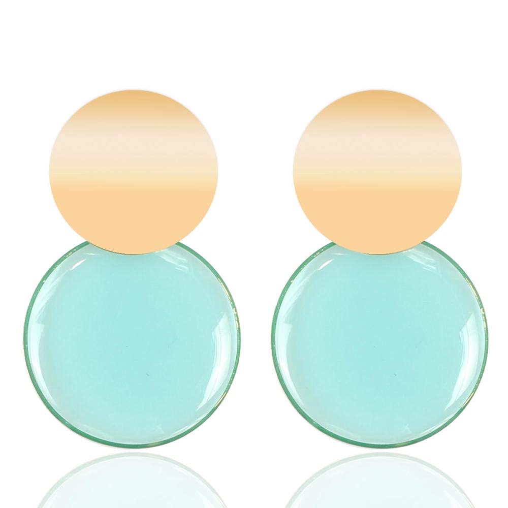 Ladies Earringsgeometric Stylique Acrylic Round Transparent Earrings Earrings