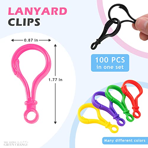 100Pcs Lanyard Clips And Hooks - Mixed Colors Hard Plastic Lobster Claw Clips - Lanyard Hook For Keychain Clasp - Plastic Keychains For Crafts, Lobster Clips - Diy Key Chain Clip For Hanging Ornaments #TOP1