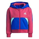 Cierre de cremallera Adidas H39310 LG FL KN JKT Sweatshirt Girl\'S Shock Pink/White 4-5A
