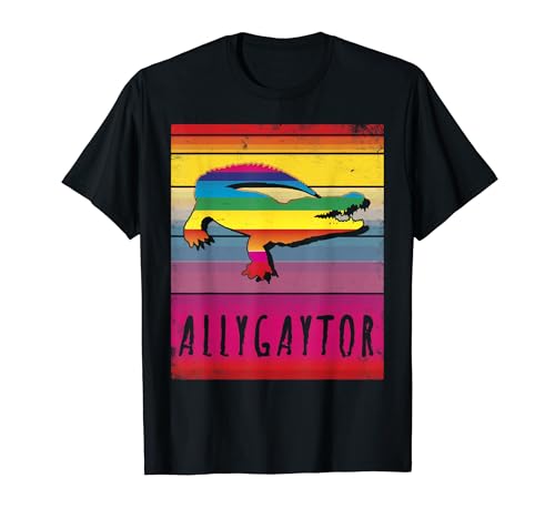 Funny Gay Ally �V���c AllyGaytor Pride Month LGBTQ �|�b�v�A�[�g T�V���c