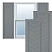 Ekena Millwork TFP001CV12X041CH True Fit PVC Single Panel Chevron Modern Style Fixed Mount Shutters, (Per Pair-Hardware Not Included), 12"W x 41"H, Ocean Swell