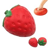 Giant Strawberry Squishy Jumbo, Squeezy Strawberry Stress Ball, Jumbo Squishy Strawberry Fidget Adults, Squishy Toys Large Strawberry, Party Favor Slow Rise Pressure Release Toy (3.14 x 1.96 in)